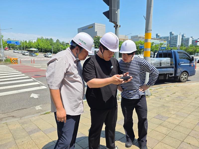 풍수해 대비 현수막게시대 드론 합동 점검 실시 사진