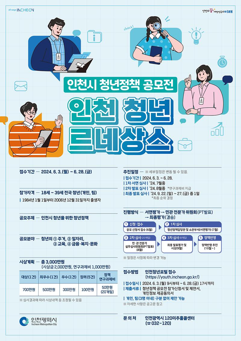 2024년 인천시 청년정책 공모전 홍보 사진