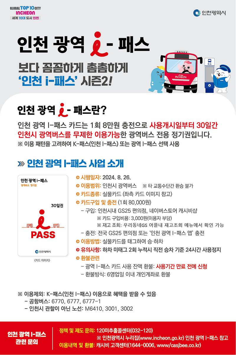 인천형 대중교통비 지원 「인천 광역 I-패스」 사업 홍보 사진