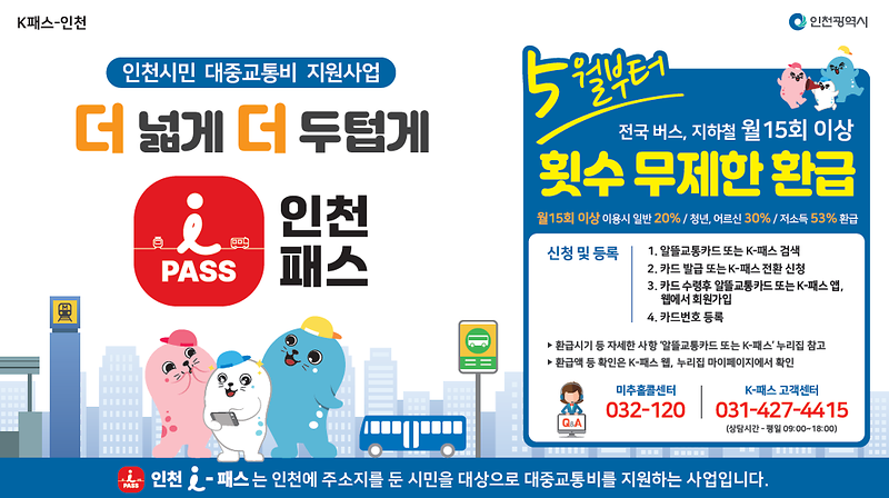 인천형 대중교통비 지원 「인천 I-패스」 사업 홍보 사진
