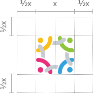 심볼 기준 x, 여백 1/2x